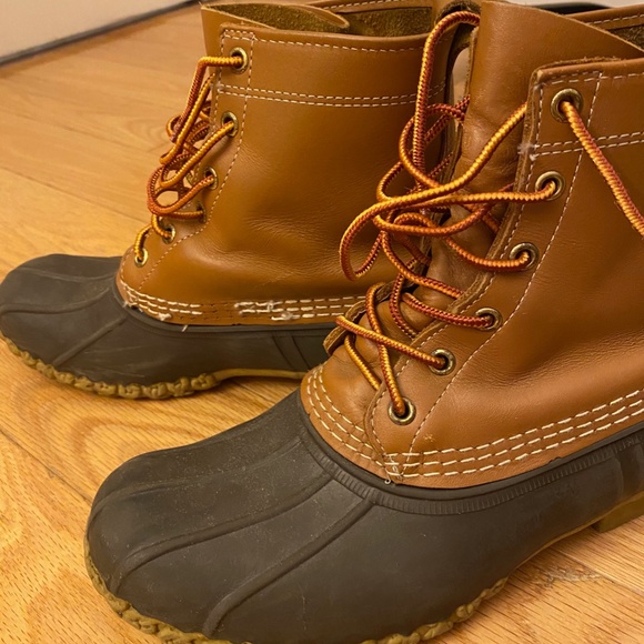 Men's 9M 8" Tan/Brown LLBean Boots Unlined 🥾 - Picture 5 of 7